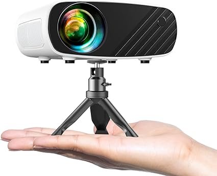 Mini Projector for iPhone, ELEPHAS 2024 Upgraded 1080P HD Projector, 8000L Portable Projector with T